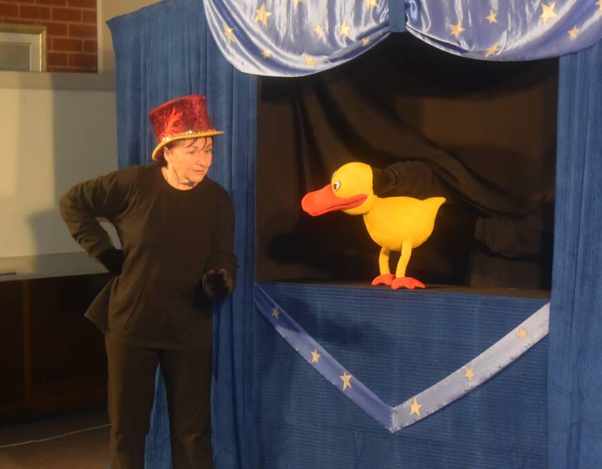 Sue Wallace with Mr Whodunnit the Duck.