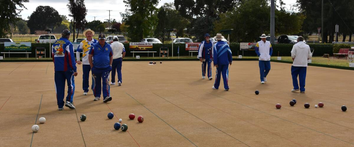 More Zone 4 Pairs action at the Grenfell Bowling Club last weekend.
