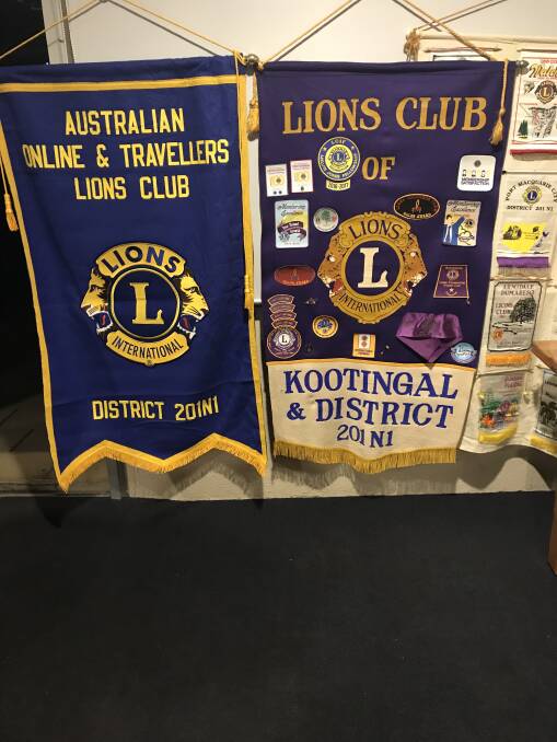 The new club banner along with sponsor club Kootingal's banner. Photo T Pickwell.