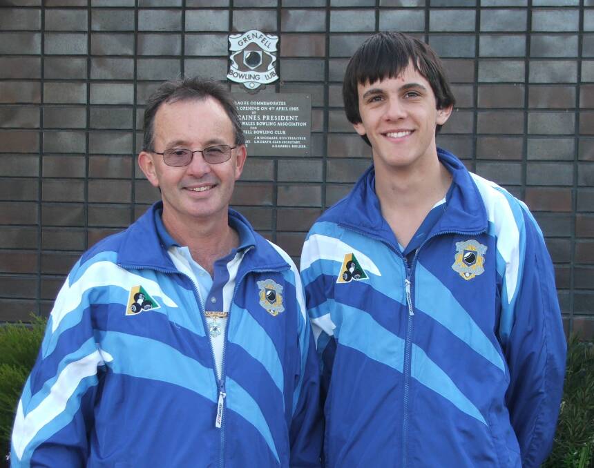 Steve Galvin (L) pictured with his son Bradley (R) has been selected as team captain in the State Senior Interzone Championships.