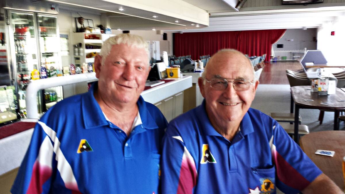 Gary Pipe and Keith Brus have advanced to the semi-finals of the Major/Minor Pairs Championship.  Photo L Ballard.