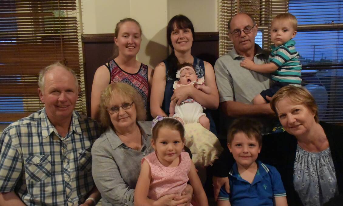 The Amery, Stokes and Watson families dining at the Railway Hotel.
