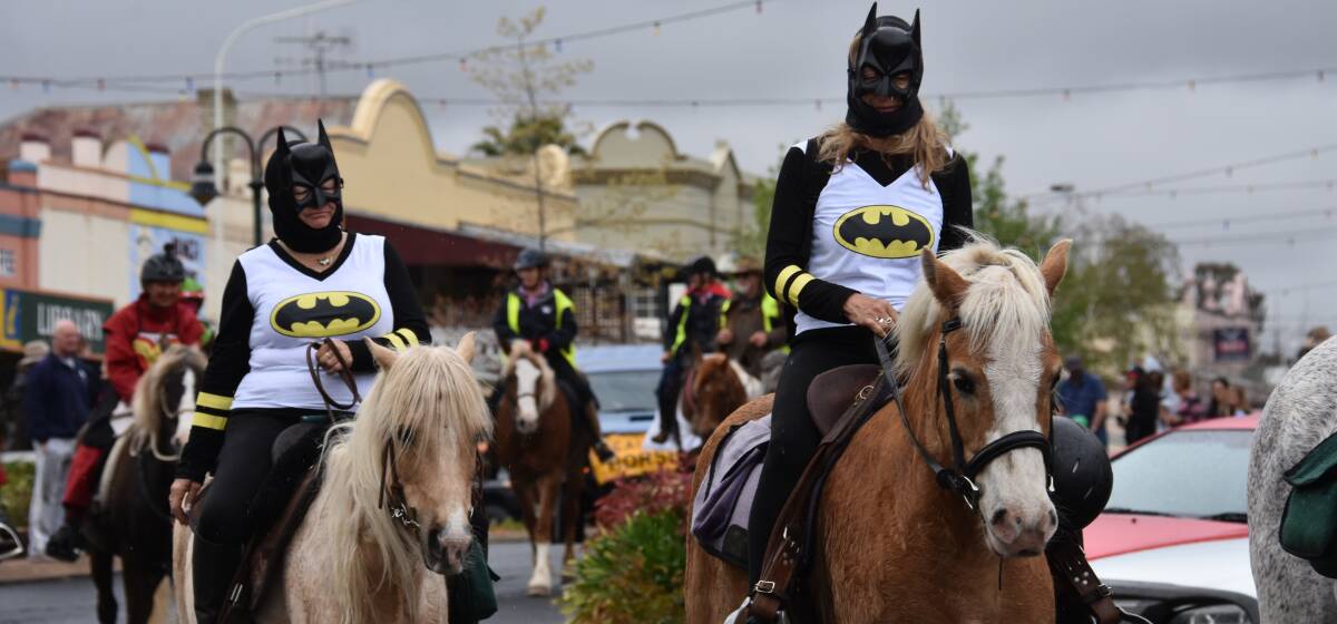 Batman was a popular costume for the Wacky Wednesday riders.