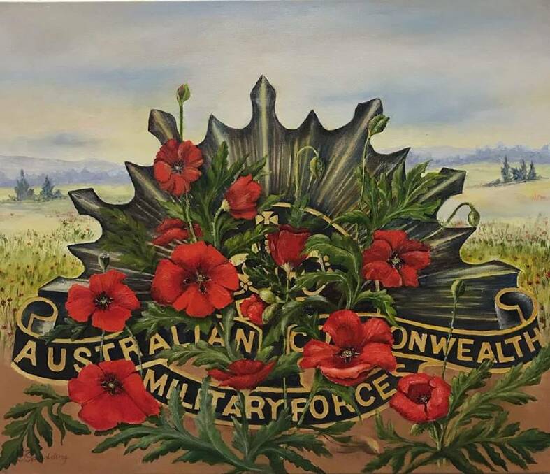 Congratulations to Judy Spedding who won first place in the 'Poppies for Remembrance' art competition. Image supplied 