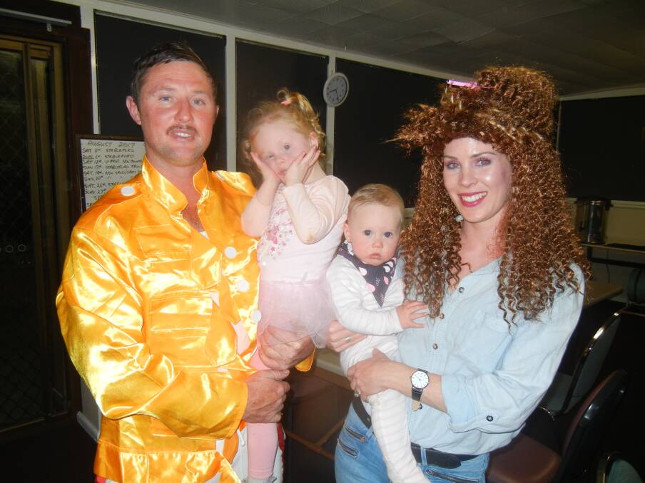 Dressed in 80's gear for Moe's birthday bash was the D'Ombrain family, Jeremy, Payten, Lorali and Madeline. 