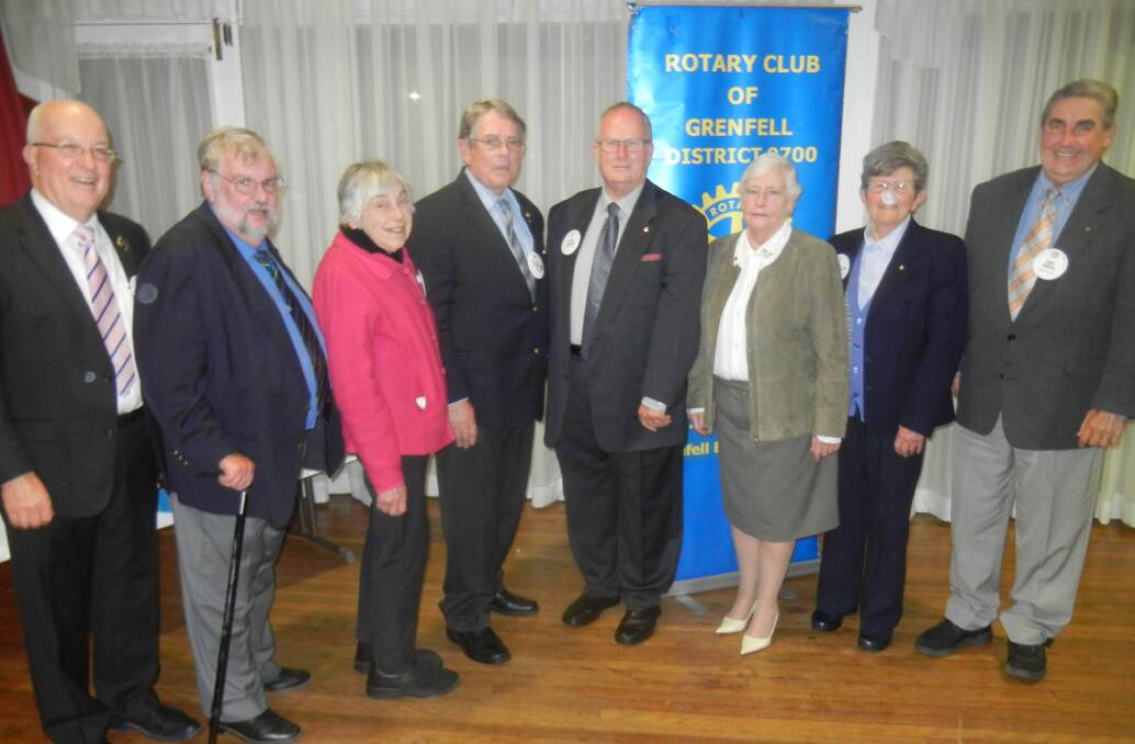 The 2017-18 Rotary Club of Grenfell’s Board. Peter Moffit, David Jones, Roma Sinclair, Johns Walmsley, Ross Craven, Margaret Bradshaw Jones, Jill Hodgson and Ray Smith.