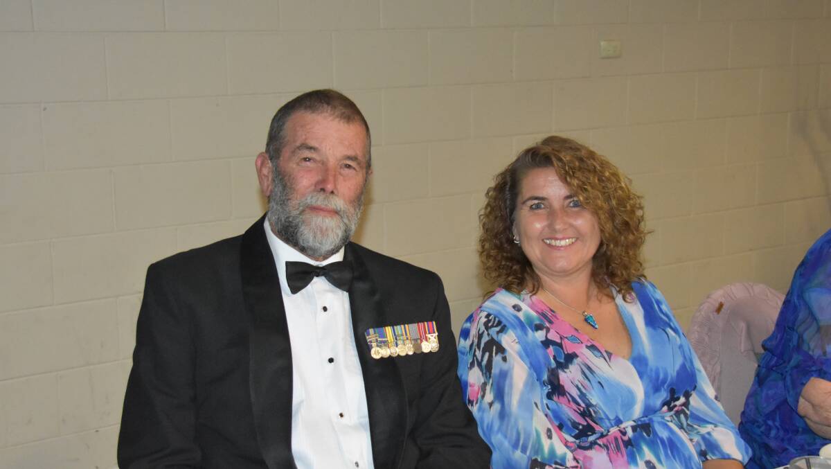 Keith Englesman and Karen Gray at the Grenfell RSL 'Dining In Night'. 