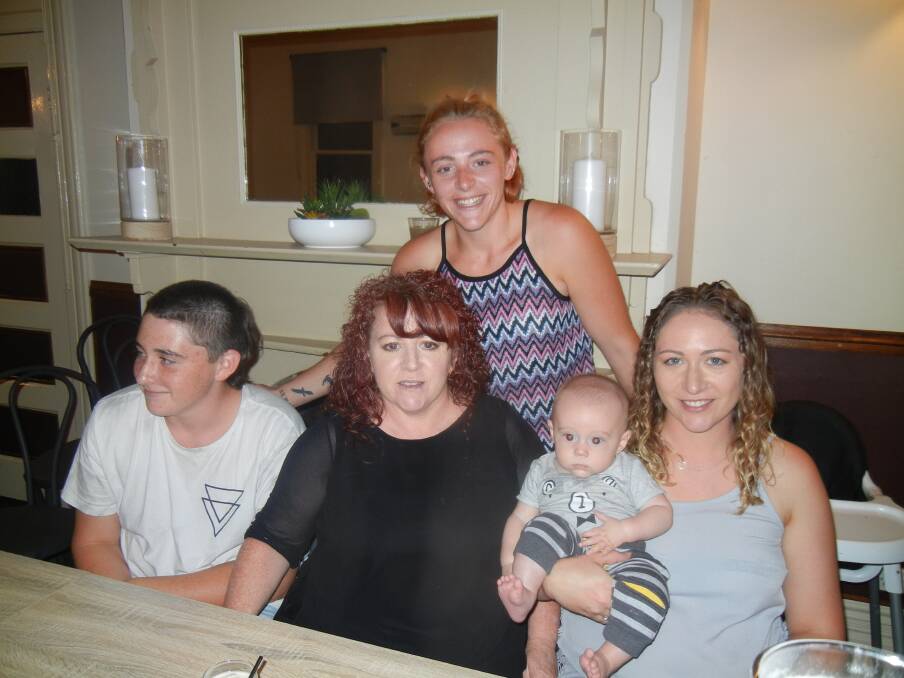  Carolyn Shaw with her children Adrian, Holly, Emma and grandson Tate. 