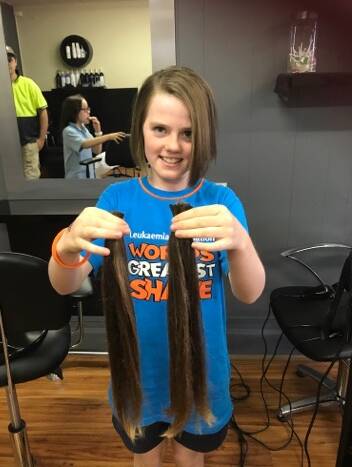 Well done to Alexi Hunter, 10, who has established her own campaign to raise funds for the World's Greatest Shave. Image supplied  