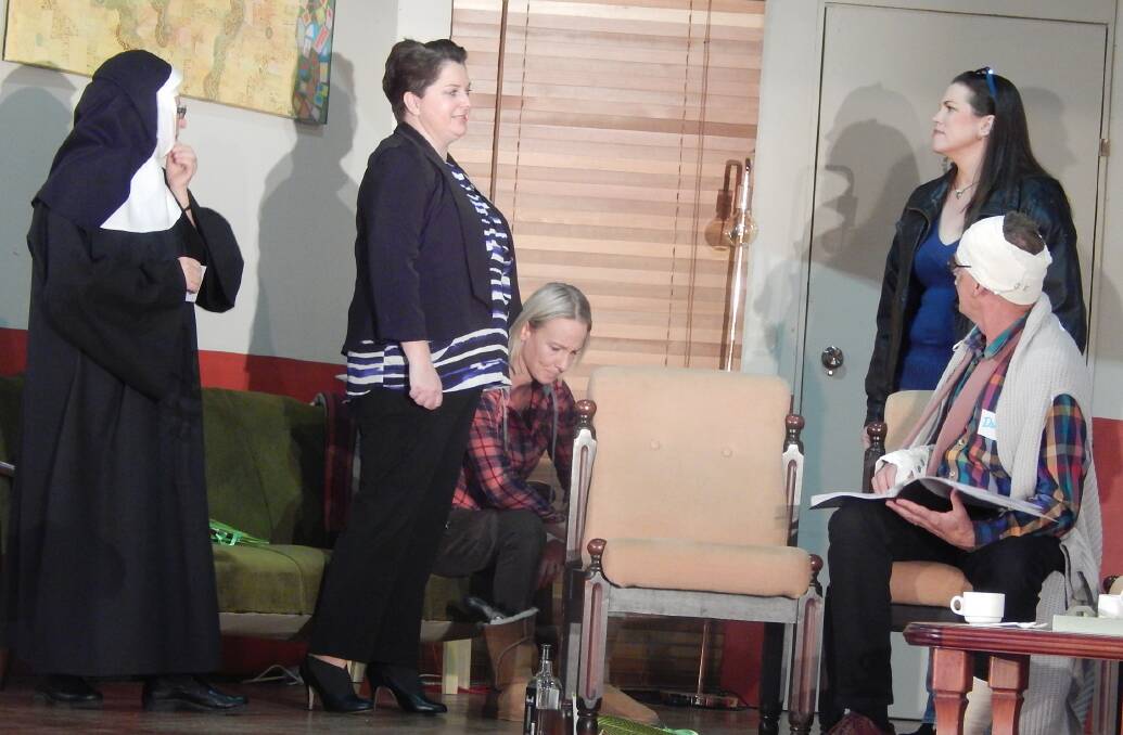 Members of the Grenfell Dramatic Society performing in the 2017 Henry Lawson Festival production.