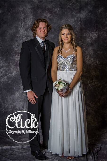 Sarah Debritt-Frost with partner Nathan Wilson. Photo Click Photography by Katherine 