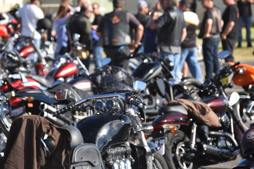 The Grenfell netball courts were a sea of motorcycles during last month's Goannas Poker Run.  