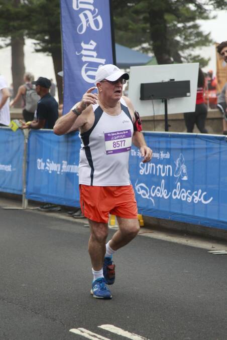 Peter Moffitt at the finish line of the Sun Run (Cont) 