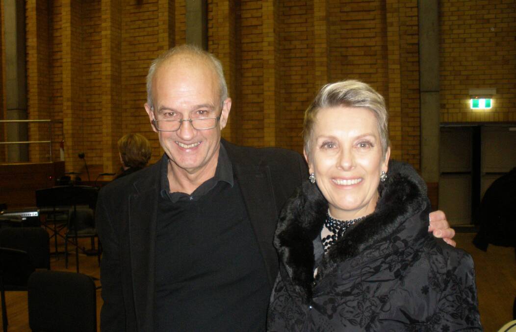 Tracey Hughes-Butters with Bruce McKenzie, Musical Director at the "Evening with Rogers and Hammerstein".  