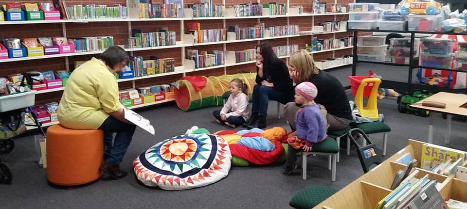 Storytime at the Grenfell Public Library. Image supplied