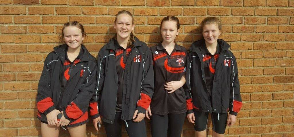 Grenfell U16s League Tag representative players Caphryse Lawler, Faith White, Taylor King and Chrystal Hucker. Photo Supplied.