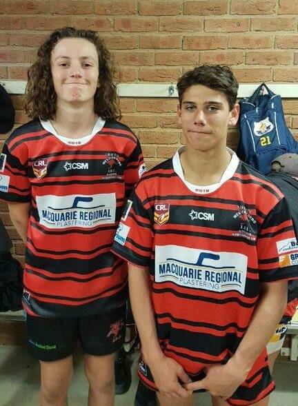 Grenfell U15s representatives Angus Birch and Kyle Mawhinney. Photo supplied