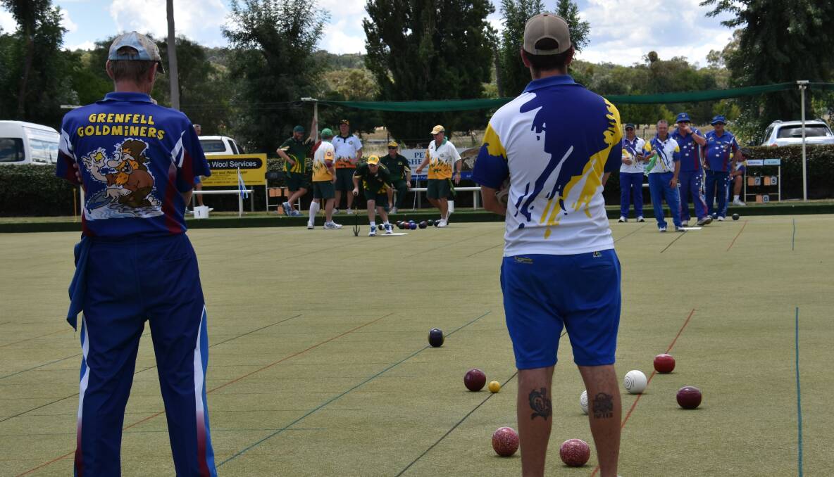 Grenfell bowlers take to the greens during a recent tournament at home.