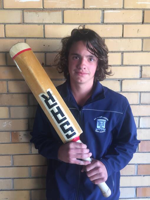 TOP FORM: Matthew Gault recently represented Western Region at the NSW CHS Boys' Cricket Championships. Photo THLHS