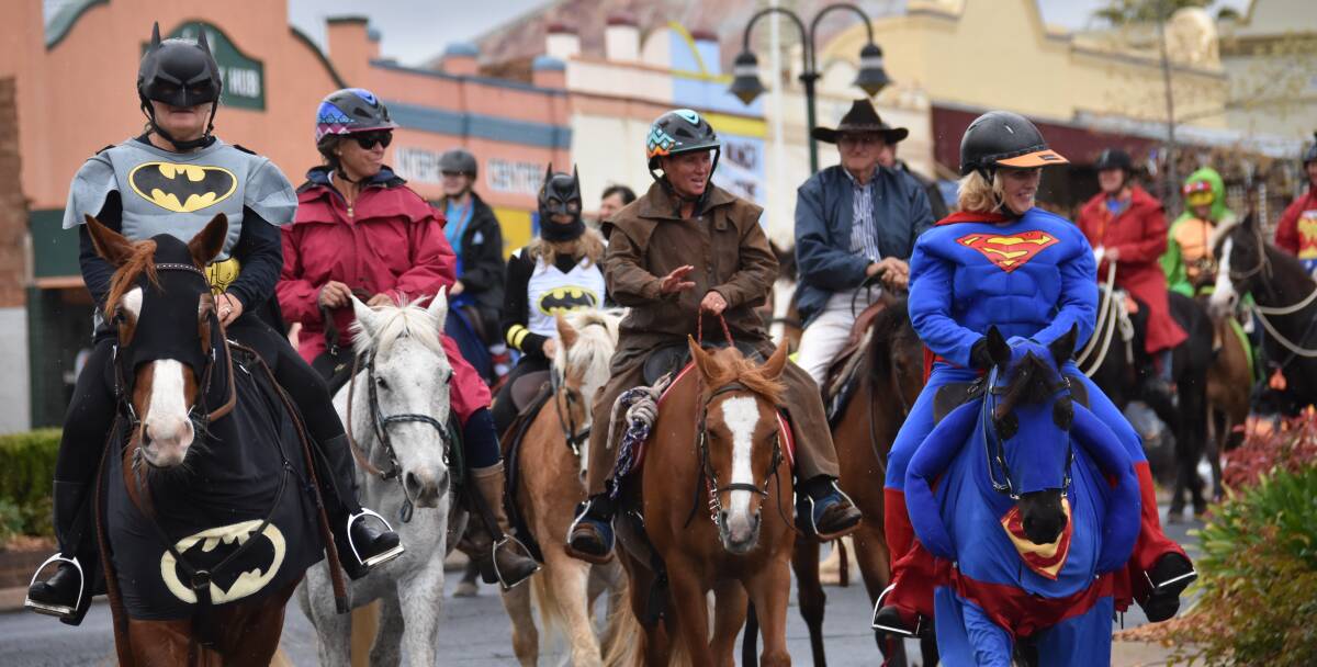 The muster riders looked fantastic in their group riding through Main Street.