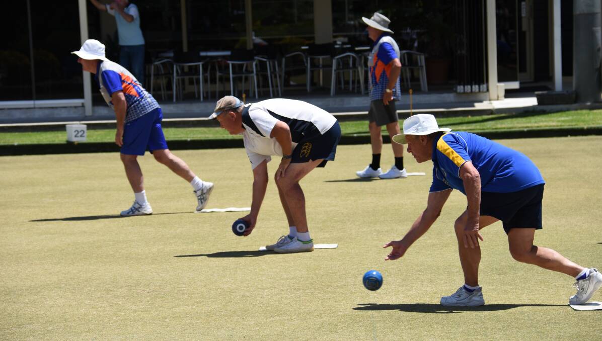 LAWN BOWLS: Grenfell bowlers out on the greens during a recent event at the Grenfell Bowling Club.