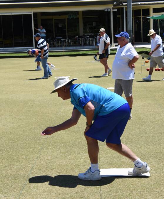 Grenfell bowlers battle it out on the greens in a recent tournament at Grenfell Bowling Club.