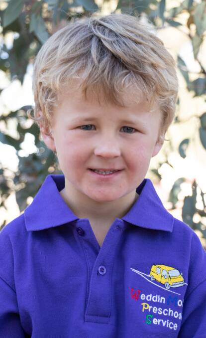 Hudson Forde during his graduation from the Weddin Mobile Preschool. 