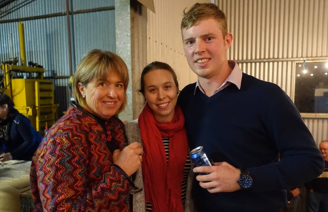 Ben Kelly with his mother Jen and long time friend Mel Causer from Quandialla.