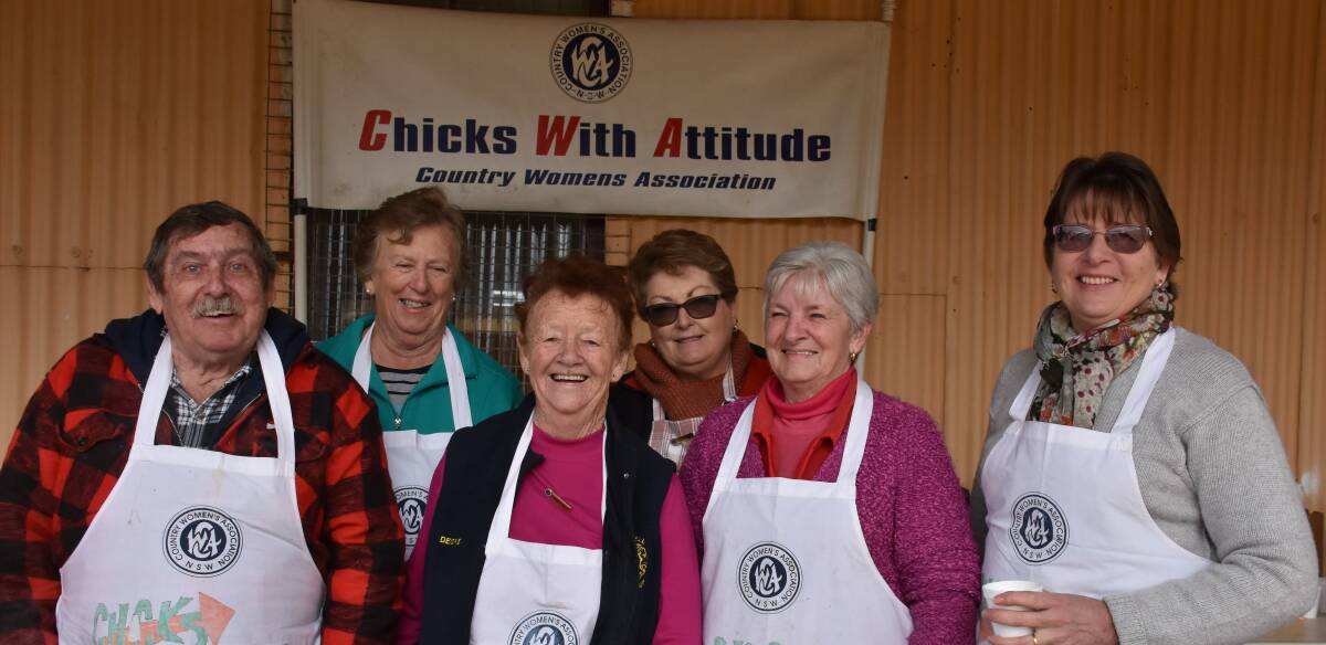 Chicks With Attitude - Grenfell CWA Evening Branch members cooking up a storm for hungry show-goers. 