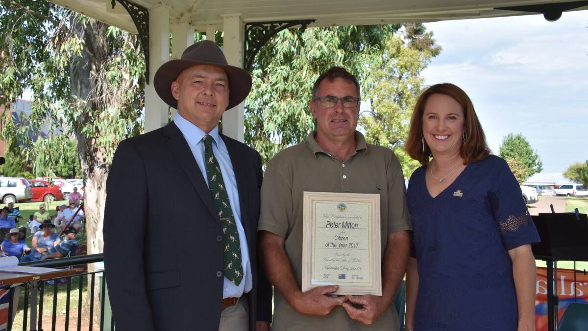 Peter Mitton was announced Citizen of the Year at the 2018 Grenfell Australia Day Ceremony. 