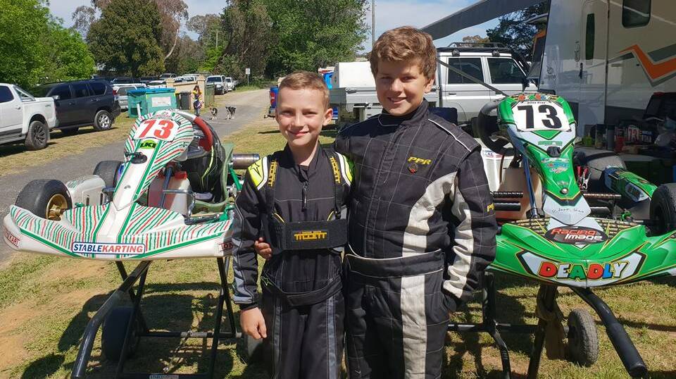 Riley Gray and Kobe McInerney represented Grenfell Kart Club at the South Pacific Titles in Orange last weekend, November 10 and 11.