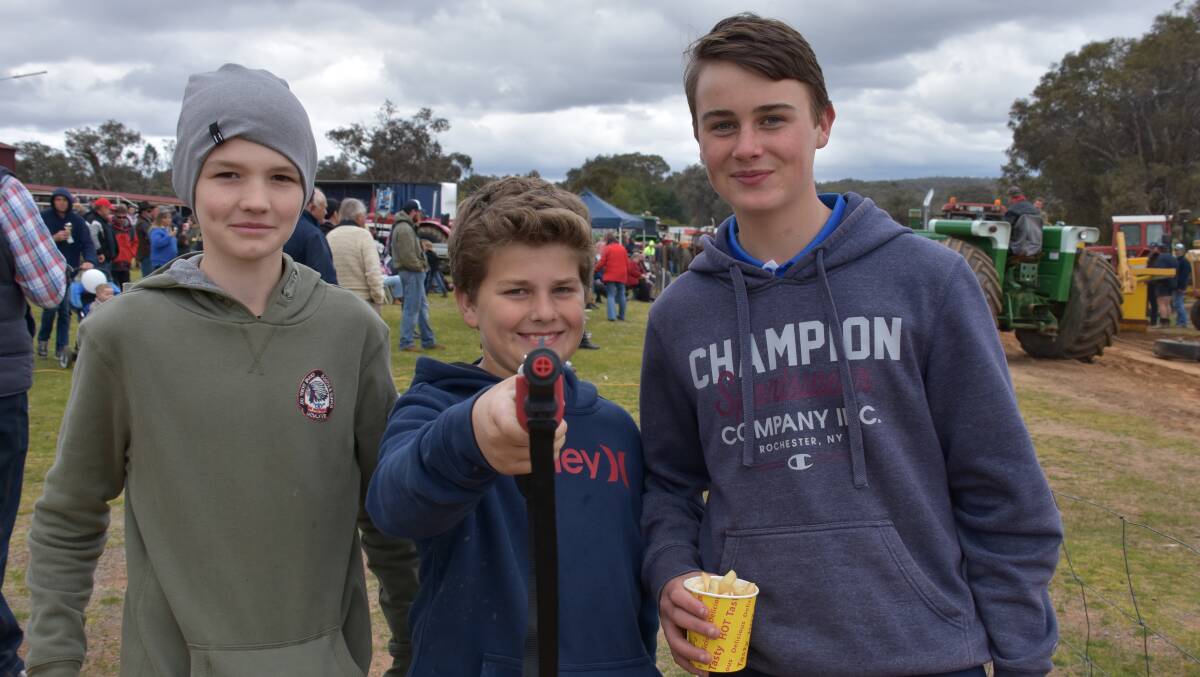 Max Brenner, Riley Gray and Riley Aspin at the 2018 Grenfell Show.