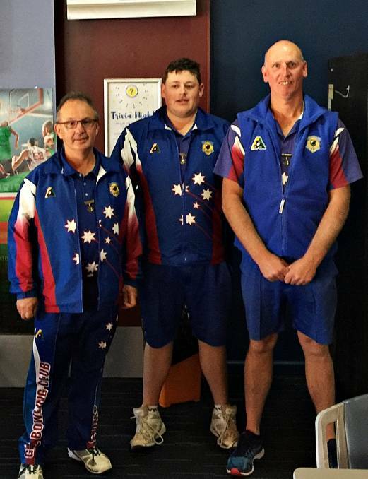 GRENFELL BOWLERS: Steve Galvin, Blake Bradtke and Andrew Armstrong. 