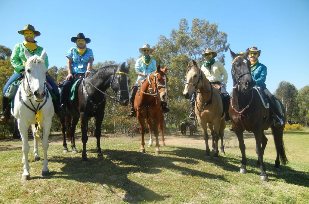 The 'Charity Bushrangers' looked fantastic in their costumes.