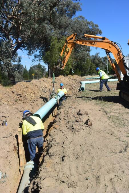 CTW staff replacing the 70 year old cast iron pipeline with new state-of-the-art modified PVC.