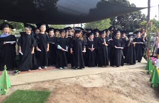 Students graduating from Grenfell Preschool. 