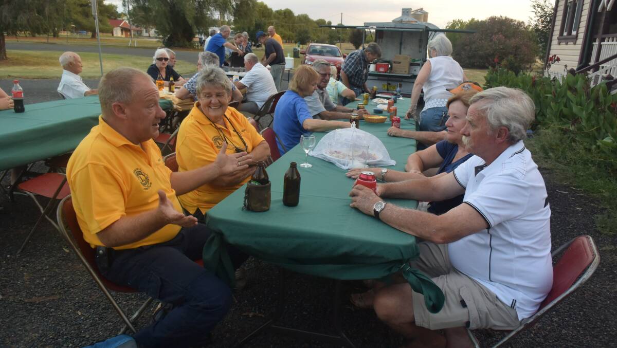 Lions and Rotary Club members and friends enjoying the annual gathering. 