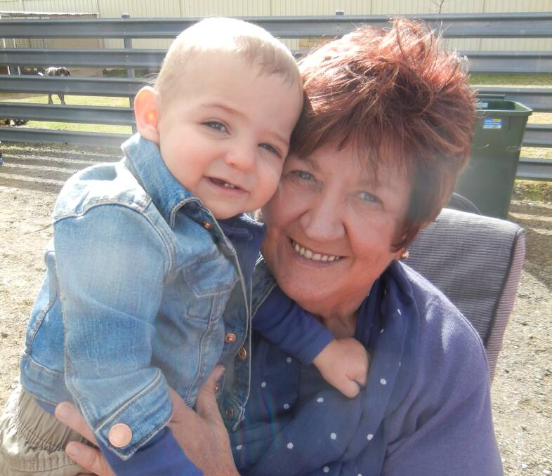 Proud grandmother Joanne McCann and Oliver McCann at his 1st birthday.