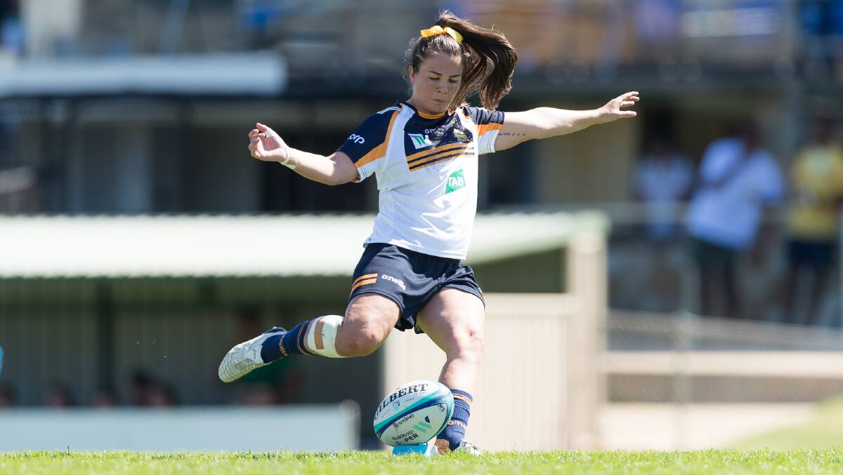 Samantha Wood in action for the ACT Brumbies during this year's Super W season. Photo by Ben Southall