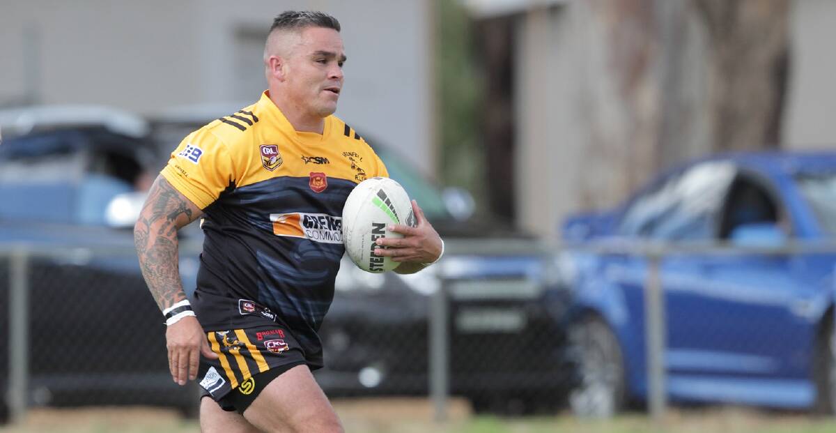 Grenfell Goannas 2020 co-coach Steve Taylor, pictured in action last season, will lead his side into the new season against Peak Hill on April 5. Photo: RS Williams