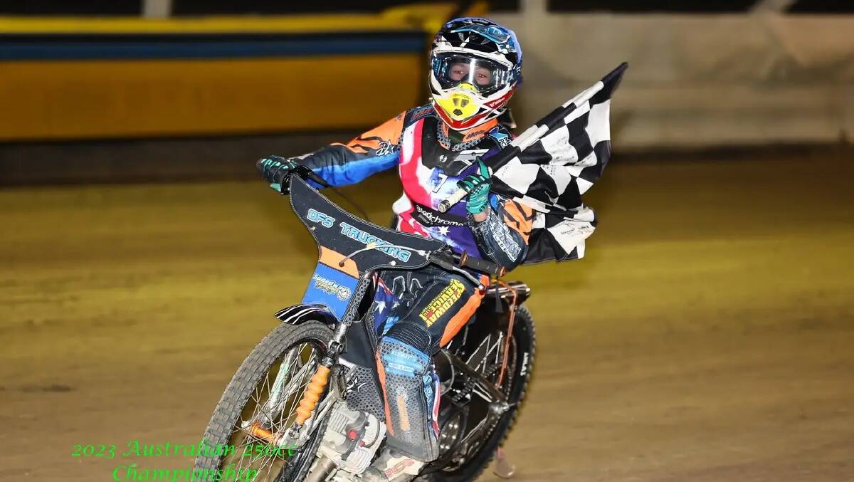 Beau Bailey is set to put Grenfell on the map internationally when he sets off to compete in the qualifiers of the 2024 FIM Speedway Youth World Championship. Photo by Judy Mackay.