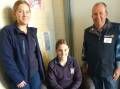 Sophie Hughes, Sophie Berry and Incoming President Robert Baldwin at THLHS presentation of resources. Photo supplied.