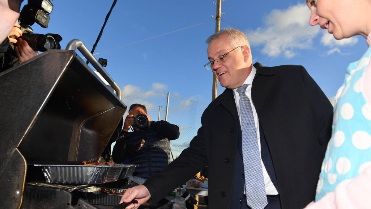 Prime Minister Scott Morrison has spent some time campaigning in key Tasmanian seats. Picture: AAP