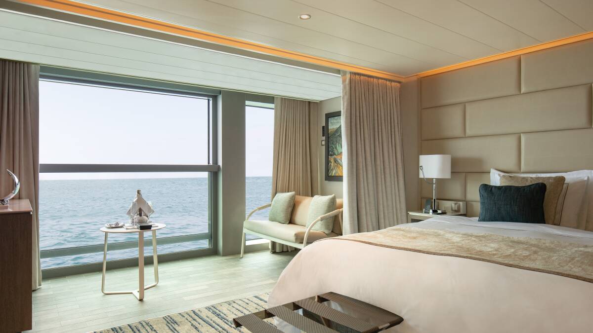 Silversea's small luxury ships all feature ocean-view suites. Picture supplied.