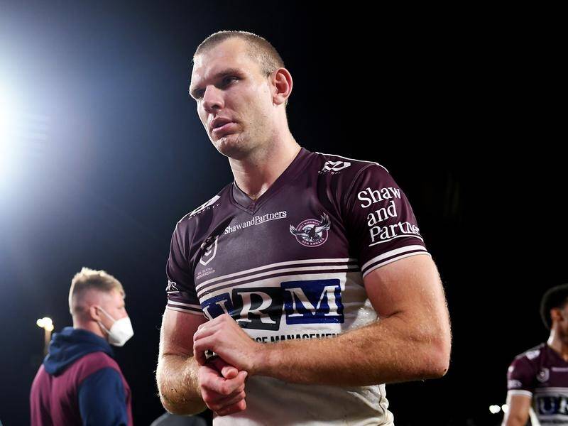 Too valuable to risk, Tom Trbojevic got an early mark with Manly's win over the Roosters assured.