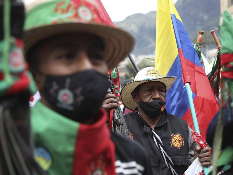 The number of coronavirus cases in Colombia has topped one million, as protests in Bogota continue.