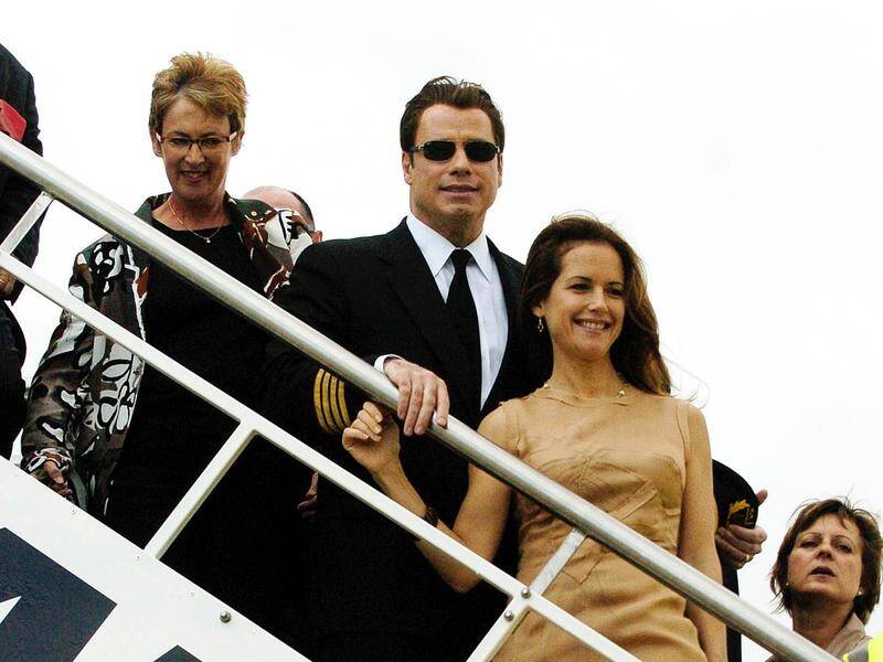 Kelly Preston and husband John Travolta regularly flew to Australia on their Qantas plane.