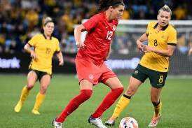 Canadian soccer legend Christine Sinclair will face Australia for her final two international games. (Dan Himbrechts/AAP PHOTOS)