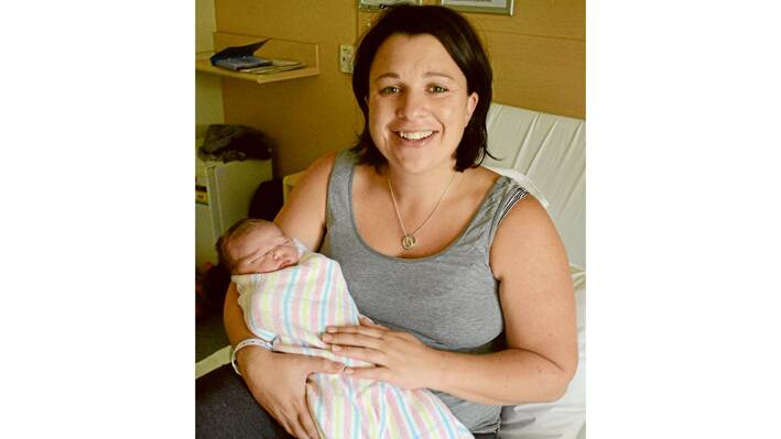 Delighted mother Phoebe Baker with her new daughter Adelaide Mae.
Adelaide was welcomed into the world on February 15. Her proud dad Dean and sisters Nellie and Maisie are all ready to spoil her. (Photo courtesy Young Witness)