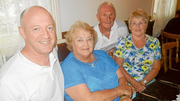 Guyon Holland from Sydney with his mother Pam, his uncle Barry and Jan Holland enjoying a night to dinner on Tuesday evening at Fettler’s Restaurant 